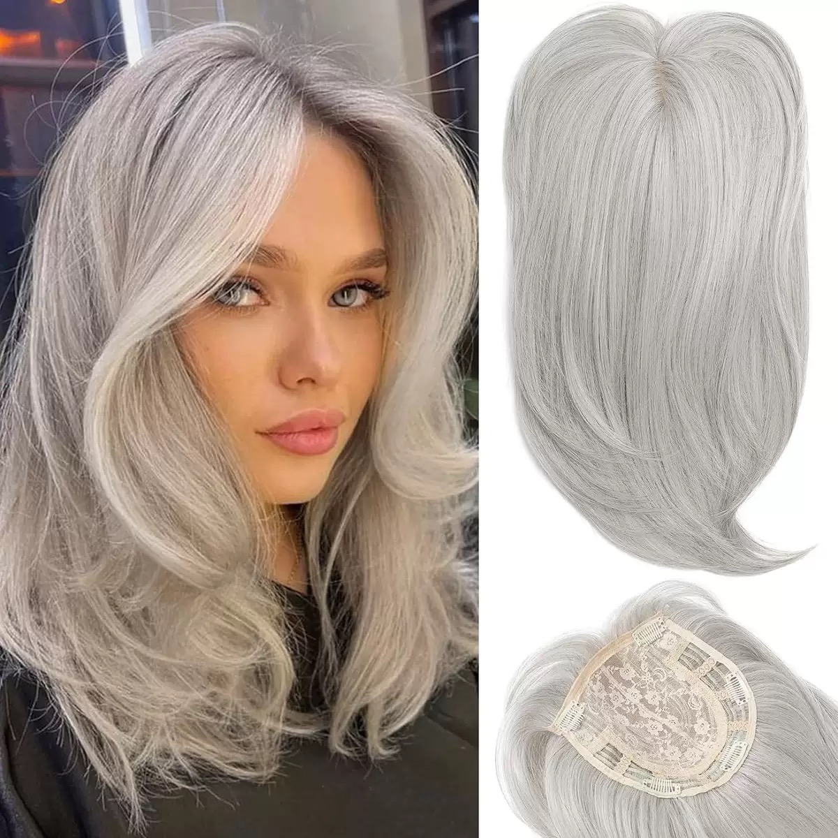 Synthetic hair toupee