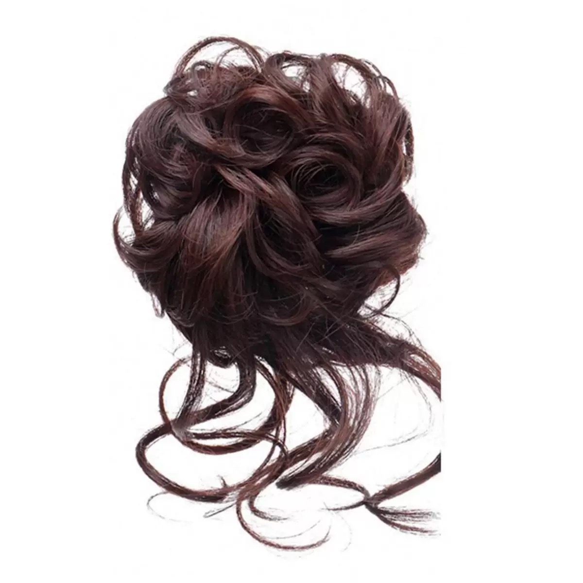 Messy claw clip in hair bun